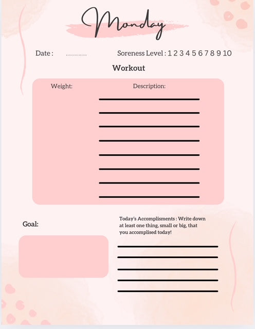 Elevate: Nice Girl's 6-Week Fitness Planner